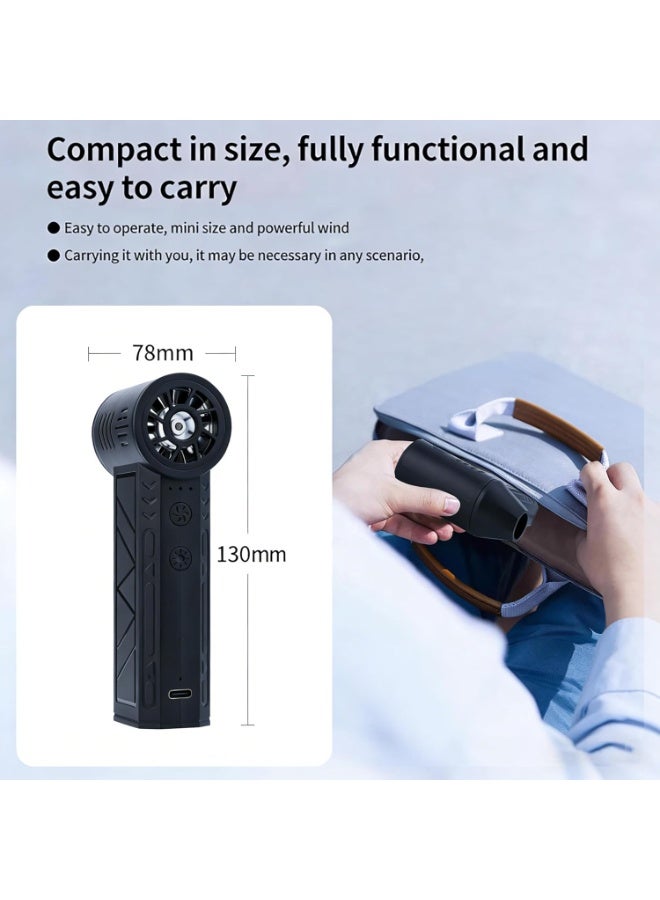 KVLA Cordless Handheld Powerful Blower, Electronic Air Blower, Cordless Leaf Blower, Air Blower Jet Fan LED Turbo Blower Turbo Violent Brushless Fan Outdoor Portable Mini Handheld Dryer - Image 4